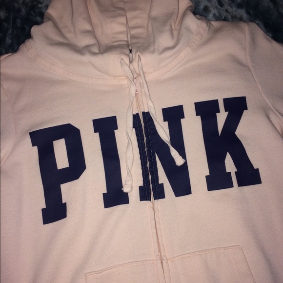 •SOLD• 👚PINK Victoria's Secret Full Zip Up Hoodie - Picture 2 of 4